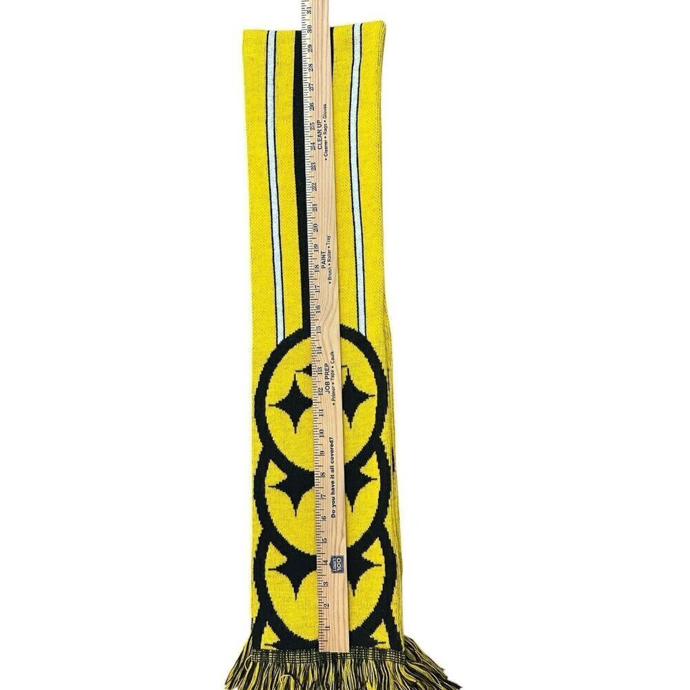 Pittsburgh Steelers Winter Scarf Licensed NFL Football Unisex Yellow Black - Picture 4 of 4